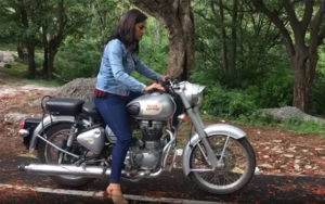 shraddha rides a bullet