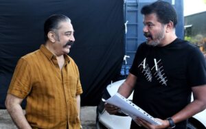 Shankar with Kamal Haasan on the sets of Indian 2