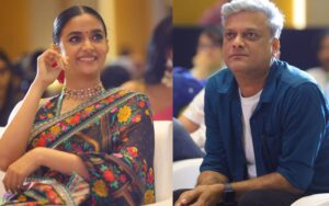 (R) Keerthy Suresh; (L) Director Suman Kumar